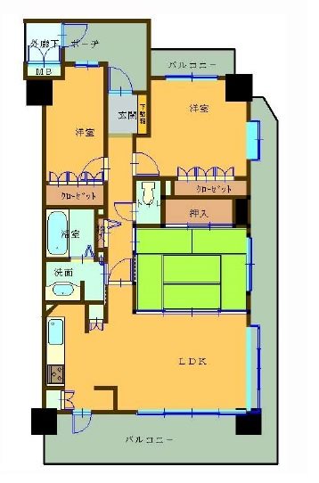 サーパス西の土居 1001号室 間取り