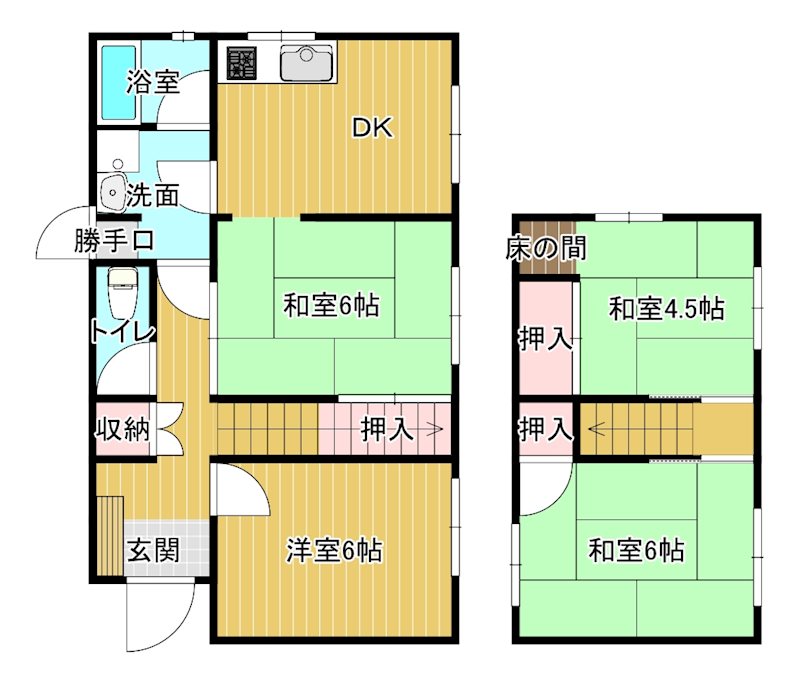 萩生2376-22貸家 間取り
