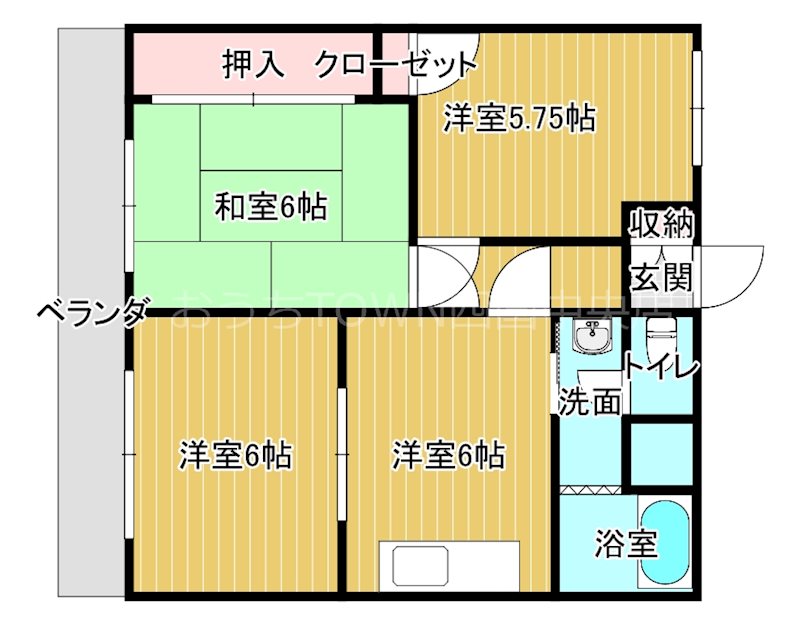ドミエールⅡ 203号室 間取り