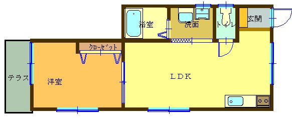 アイヒルズ 101号室 間取り