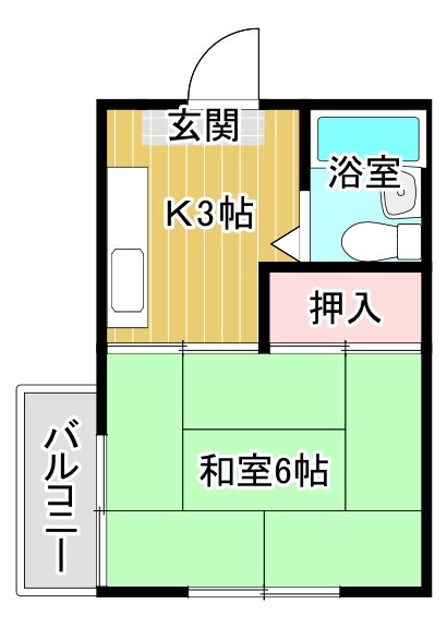 コーポ矢野（立花） 201号室 間取り