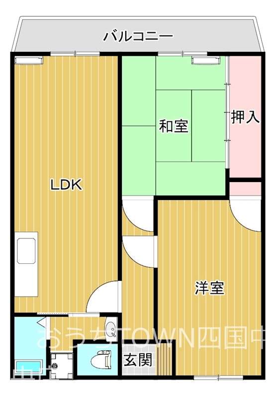 ドミエールⅡ 201号室 間取り