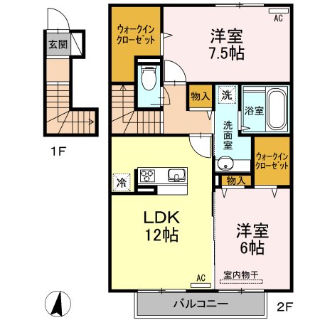 D-roomMG 203号室 間取り