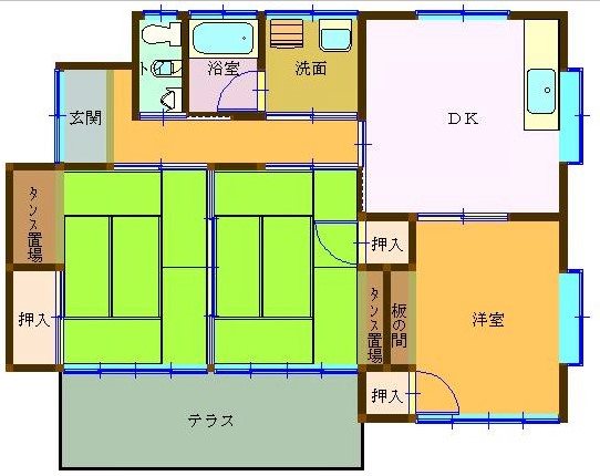 神野貸家（庄内）C 間取り