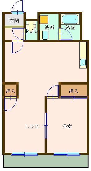 イーストコート 204号室 間取り