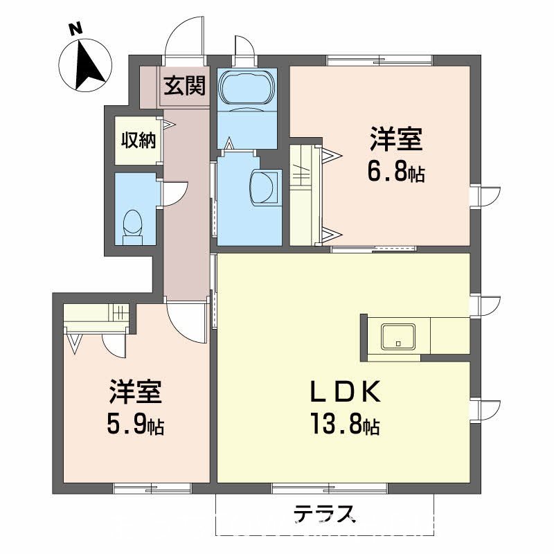 シャーメゾン秋桜 101号室 間取り