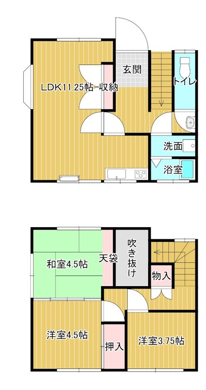 オレンジハウスⅡ 北号室 間取り