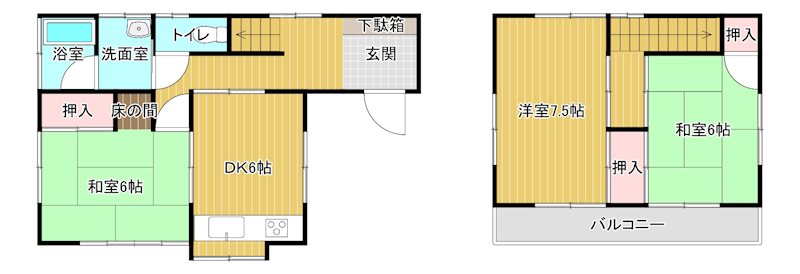 古田貸家 間取り