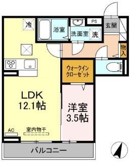アサヒパレス久保田　A棟 303号室 間取り