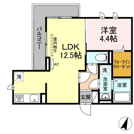 アサヒパレス久保田　A棟 307号室 間取り