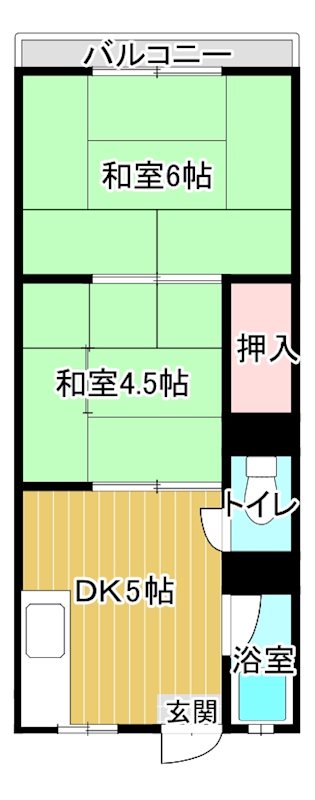 奥元荘2 8号室 間取り