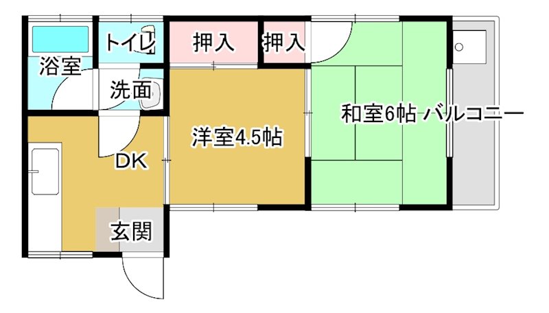 竹本アパート 2号室 間取り