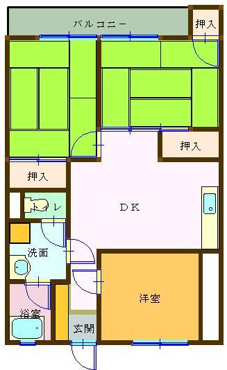 サンライズ北条 305号室 間取り
