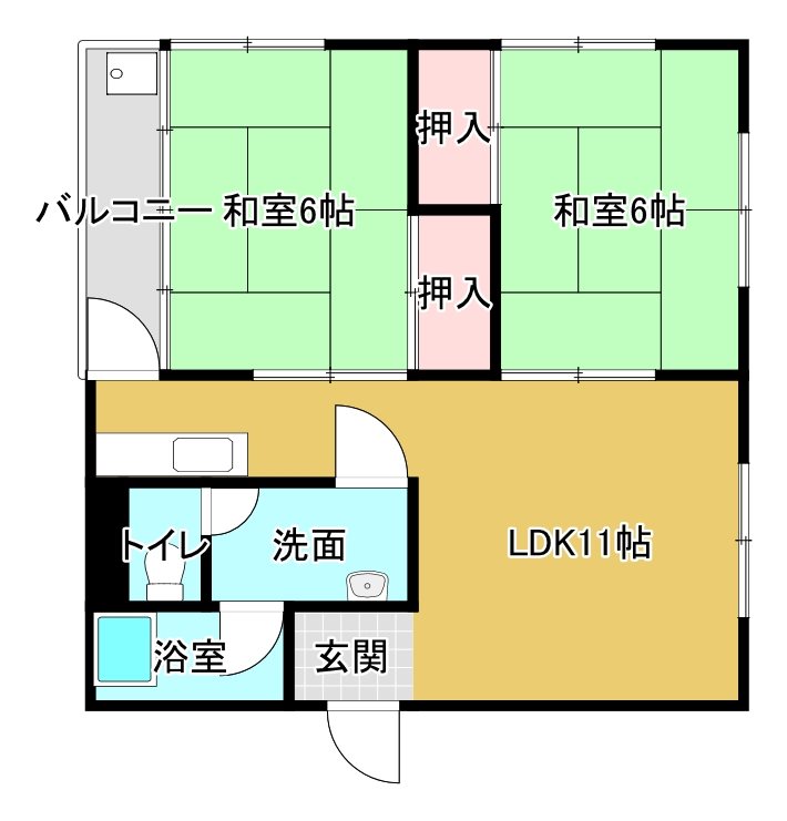 堀ビル 44号室 間取り