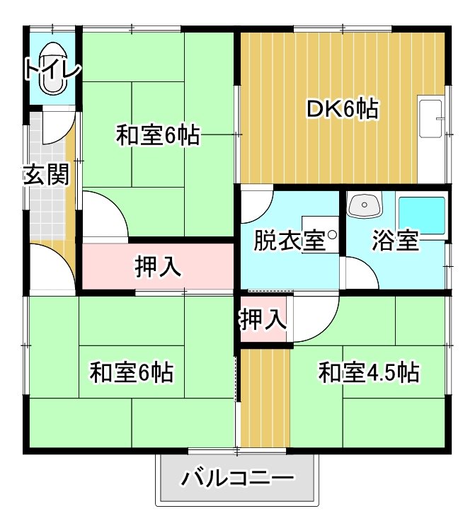 プロントWAKAE 7号室 間取り
