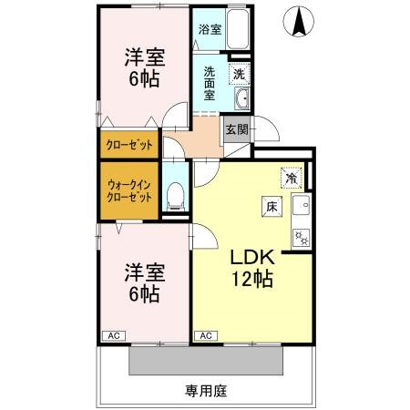 ヴィラアスカ30 A103号室 間取り