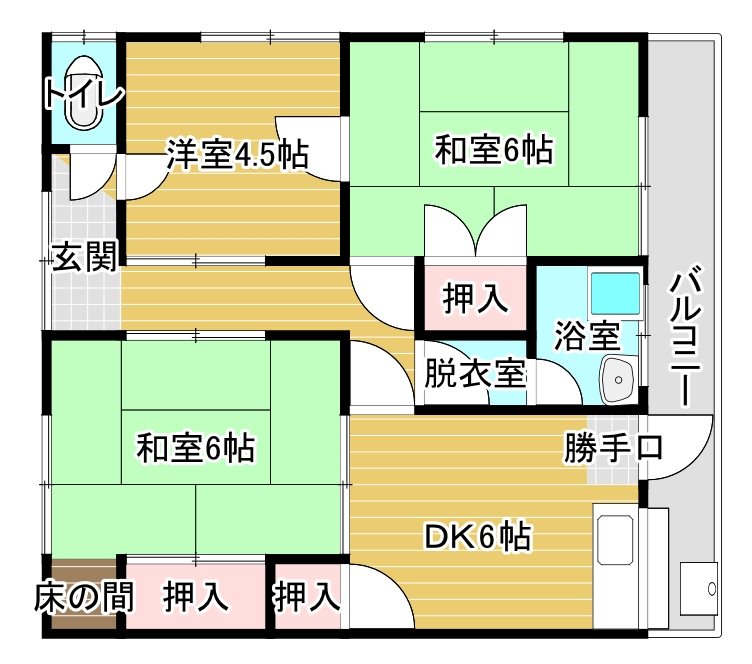プロントWAKAE 5号室 間取り
