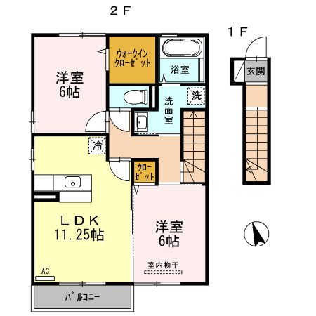 ハイムほなみ 203号室 間取り