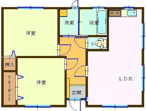 中村　真鍋貸家  間取り