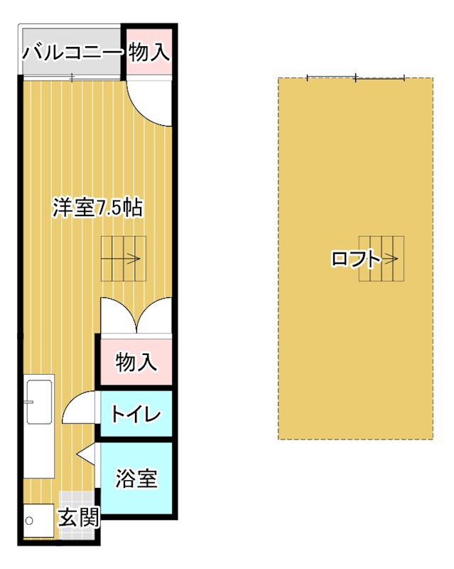 メゾングローバル 202号室 間取り