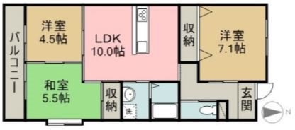 松坂マンション 301号室 間取り