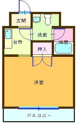 プログレッソ  406号室 間取り
