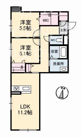 プレミアス  106号室 間取り