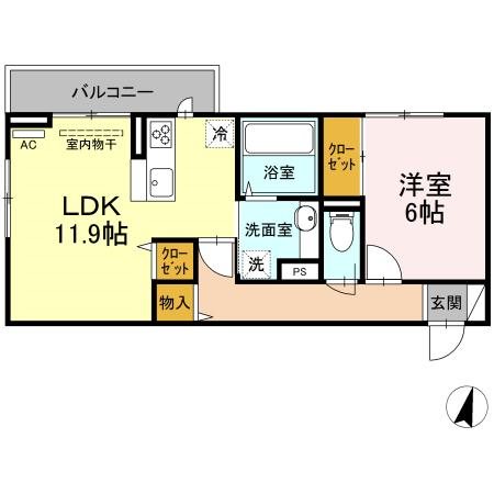 D-room Raffine 202号室 間取り