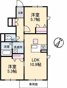 シャーメゾンＭＩ－ＮＥ 201号室 間取り