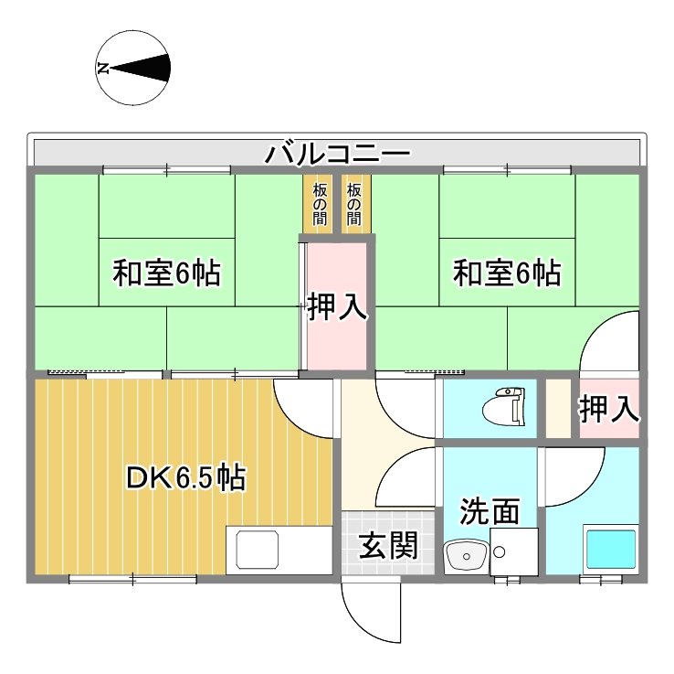 吉藤ハイツ 203号室 間取り