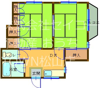 コーポ束本 203号室 間取り
