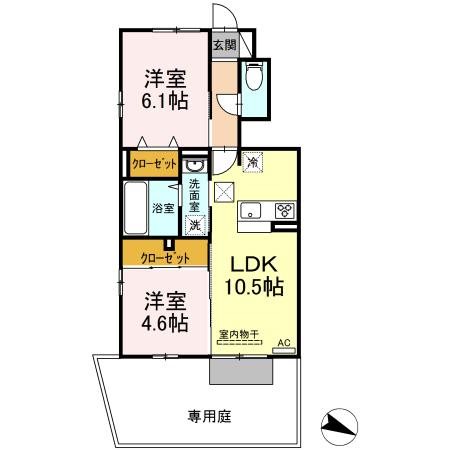 スバル 105号室 間取り
