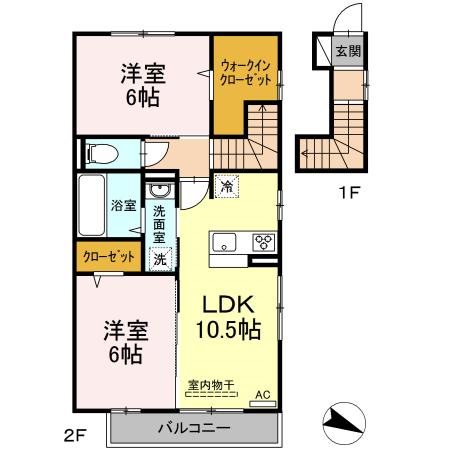 スバル 201号室 間取り