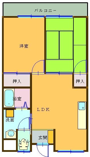 ユートピアハイツ 303号室 間取り