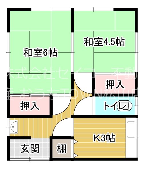 小栗5丁目アパート 1号室 間取り