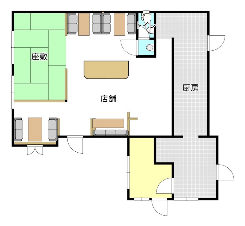 徳常町2-35貸店舗 間取り