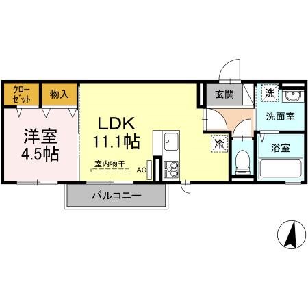K.T.コスモス 202号室 間取り