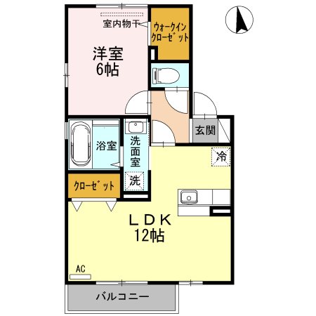 Una casa comoda 202号室 間取り