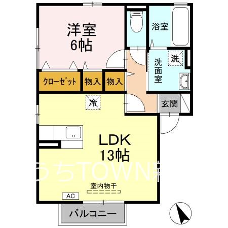 エミグランド 201号室 間取り