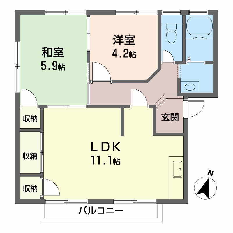 コーポラスやましたⅢ 301号室 間取り