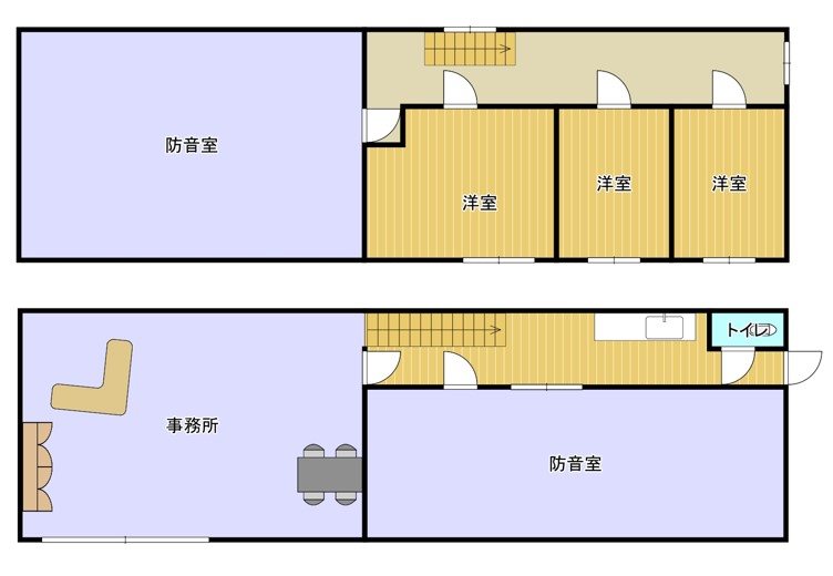 三島宮川テナント 2号室 間取り