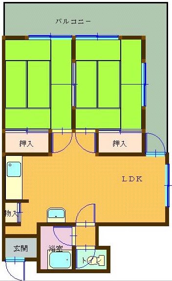 アサヒパレス沢津 306号室 間取り