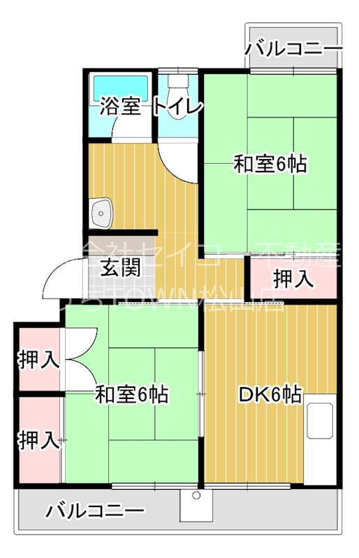 清水マンション 401号室 間取り