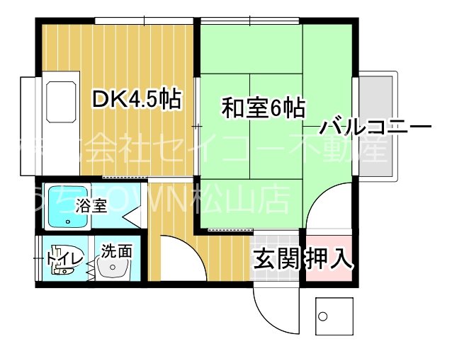 南久米コーポ 3号室 間取り