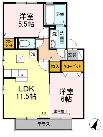 Kitten's　House 102号室 間取り