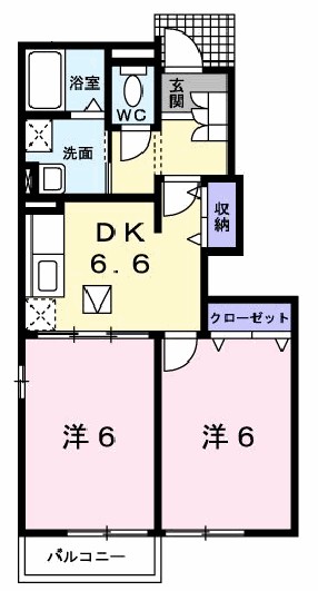 サングリーンハイツＡ 102号室 間取り