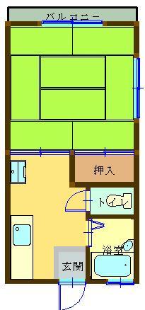 コーポ浅海 201号室 間取り