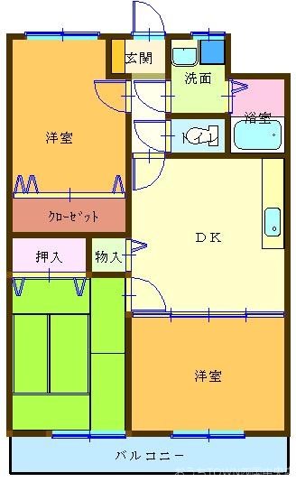 アーバン中之庄 203号室 間取り
