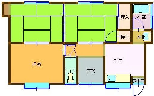 山下貸家(庄内) 間取り