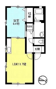 シャーメゾン金子 201号室 間取り